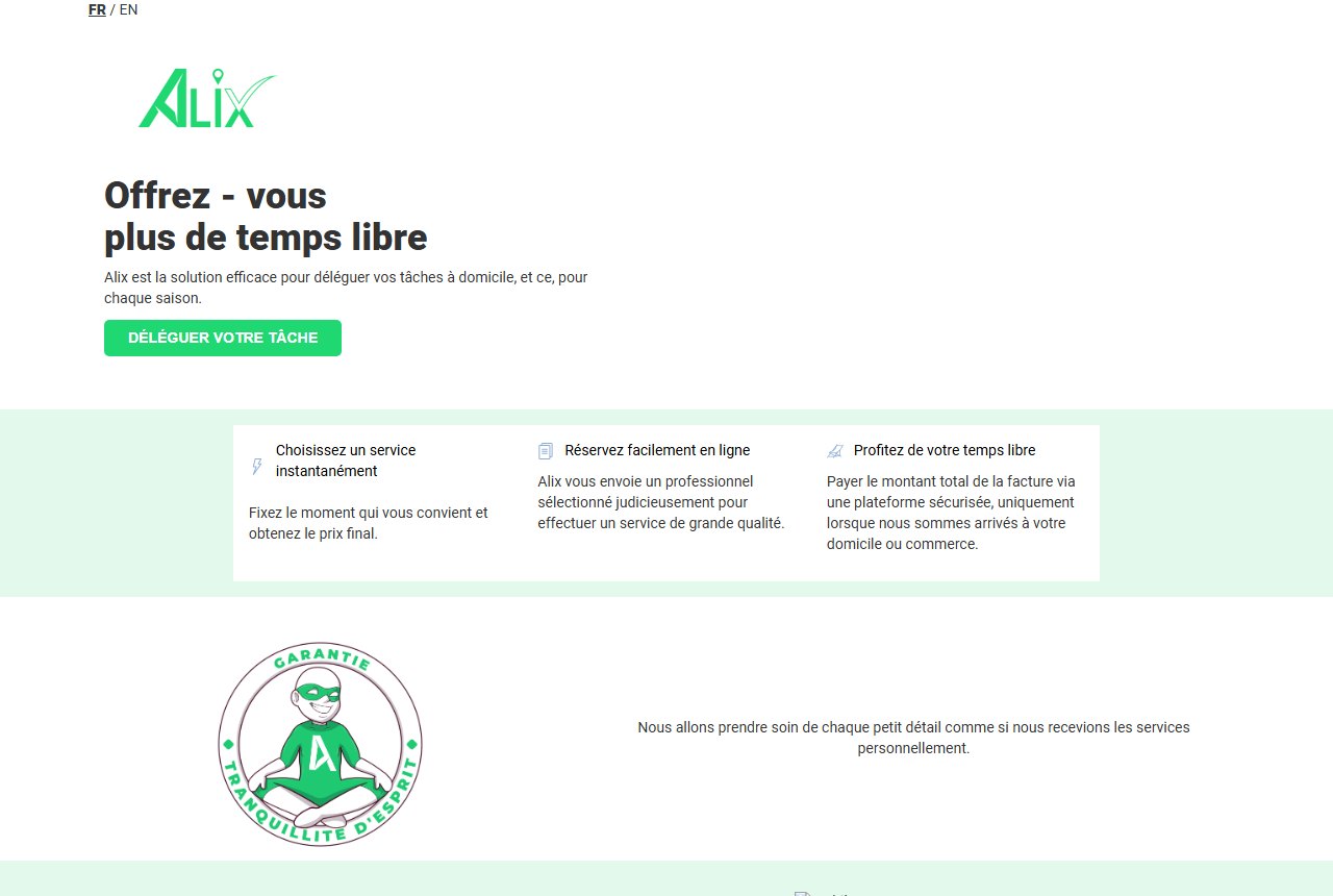Ancien site d'Alix Services, avant la refonte Granvo